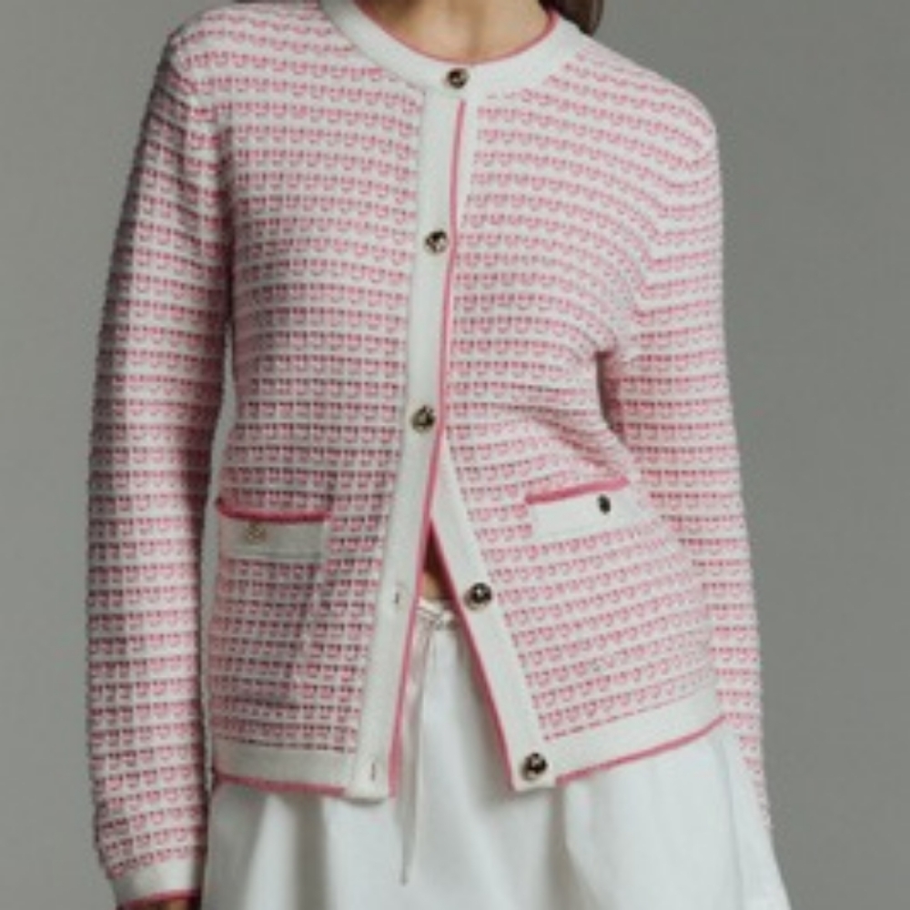 Anthropologie NVLT collarless knit jacket